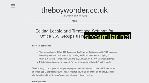 theboywonder.co.uk alternative sites