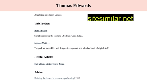 thomasedwards.co.uk alternative sites