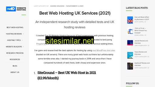 Top10-websitehosting similar sites