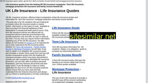 uk-life-insurance.co.uk alternative sites