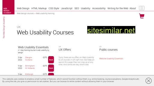 Usability-training-courses similar sites