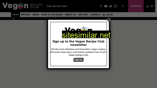 veganrecipeclub.org.uk alternative sites