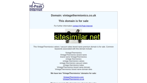 vintagethermionics.co.uk alternative sites