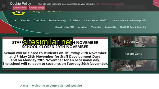 vynersschool.org.uk alternative sites