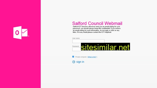 webmail.salford.gov.uk alternative sites