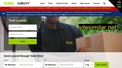 yodel.co.uk alternative sites