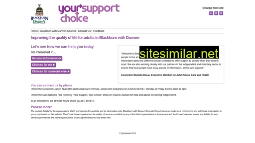 yoursupportyourchoice.org.uk alternative sites