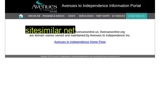 avenuesonline.us alternative sites