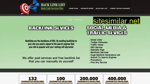 Backlinklist similar sites