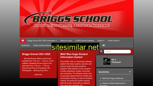 briggs.k12.ok.us alternative sites