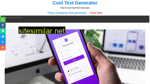 cooltextgenerator.us alternative sites