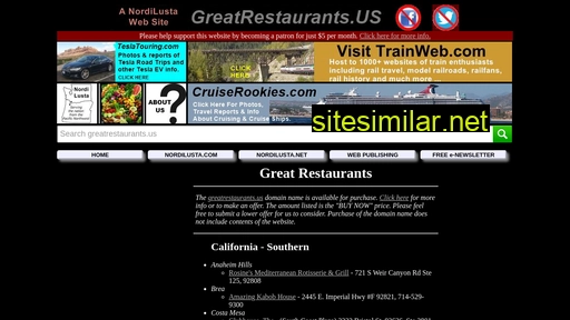 Greatrestaurants similar sites