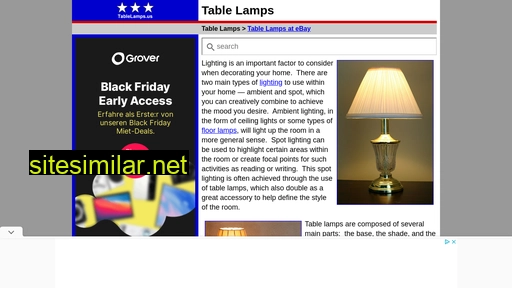 tablelamps.us alternative sites