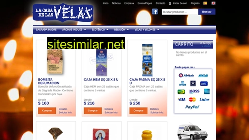 lacasadelasvelas.com.uy alternative sites