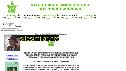 sbotanica.org.ve alternative sites