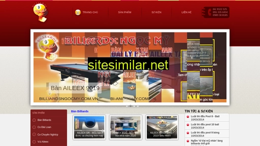 billiardsngocmy.com.vn alternative sites