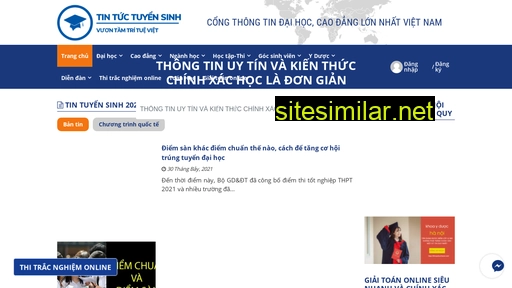 tintuctuyensinh.vn alternative sites