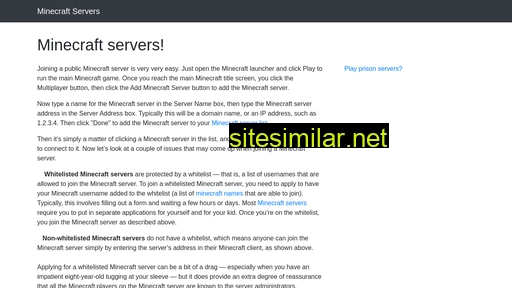 minecraft-servers.website alternative sites