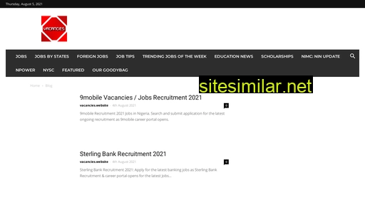 Vacancies similar sites
