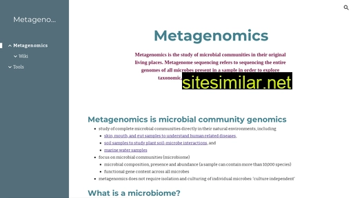 Metagenomics similar sites