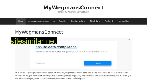 mywegmansconnect.win alternative sites