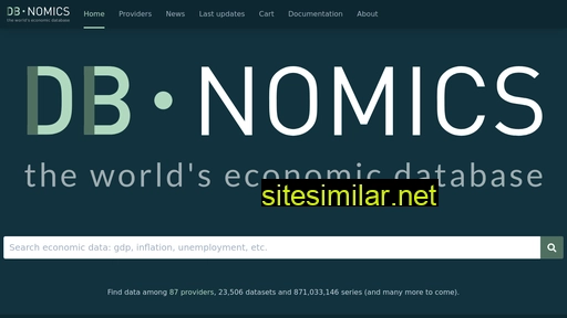 db.nomics.world alternative sites