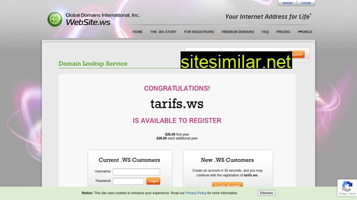 tarifs.ws alternative sites