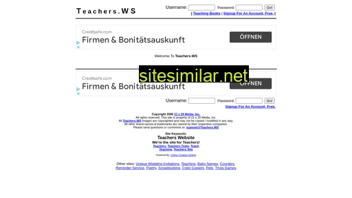 teachers.ws alternative sites