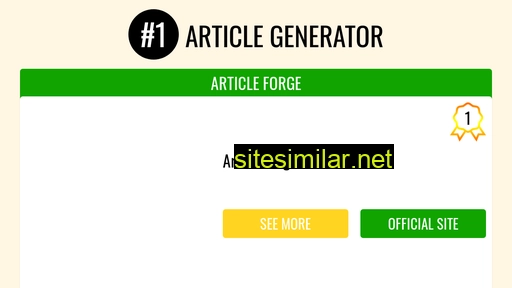 Articlecreatorsoftware similar sites