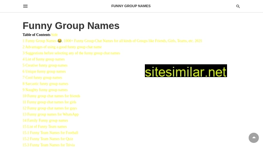 funnygroupnames.xyz alternative sites