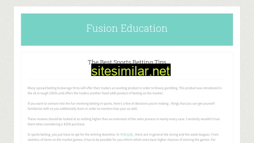 Fusioneducation similar sites