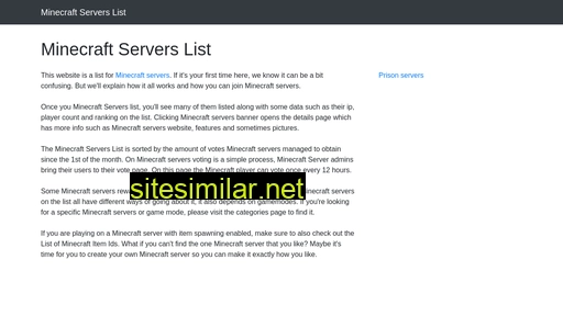 minecraft-server-list.xyz alternative sites