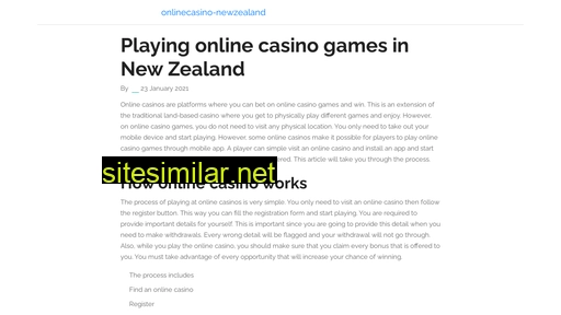 Onlinecasino-newzealand similar sites