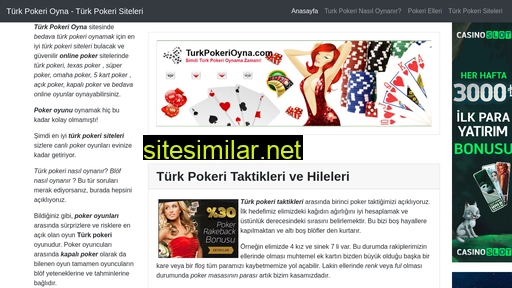 Turkpokerioyna similar sites