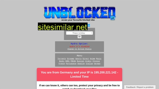 Unblockedsite similar sites