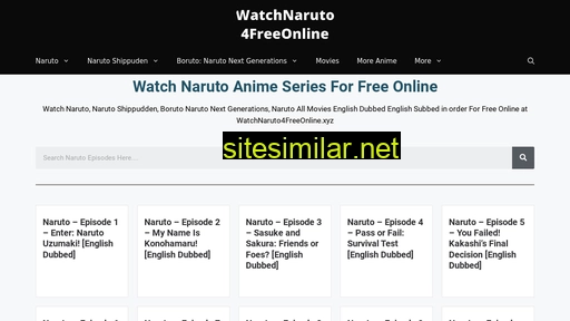 watchnaruto4freeonline.xyz alternative sites