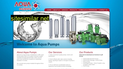 aquapumps.co.za alternative sites