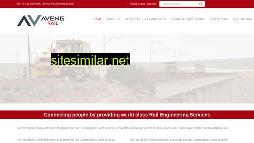 aveng-rail.co.za alternative sites