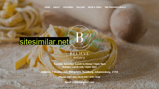 believeeatery.co.za alternative sites