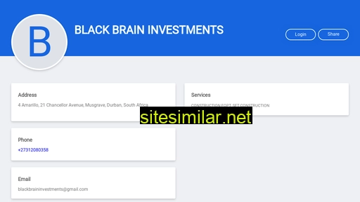 blackbraininvestments.co.za alternative sites
