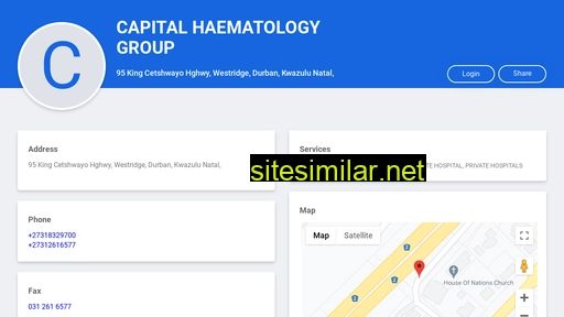 capitalhaematologygroup.co.za alternative sites
