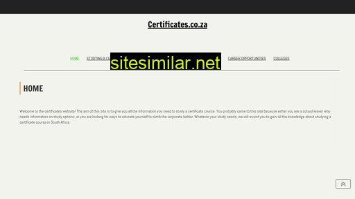 certificates.co.za alternative sites