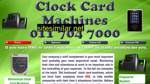 clockcardmachines.co.za alternative sites