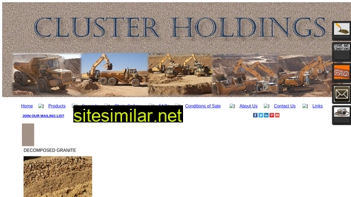 Clustersand similar sites