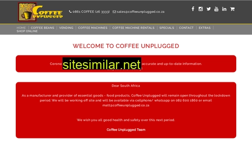 coffeeunplugged.co.za alternative sites