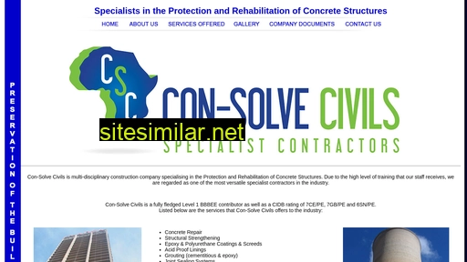 consolvecivils.co.za alternative sites