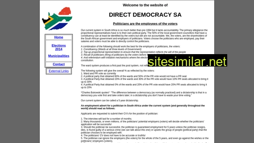 directdemocracy.org.za alternative sites