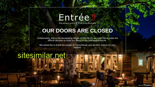 entree-restaurant.co.za alternative sites
