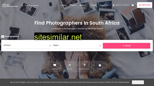 findphotographers.co.za alternative sites