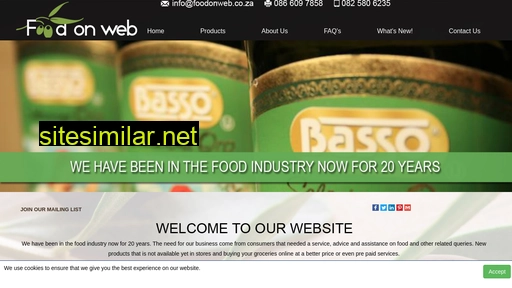 foodonweb.co.za alternative sites